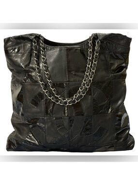 Chanel Brooklyn Cabas Tote Black Patchwork CC Chain Shoulder Bag